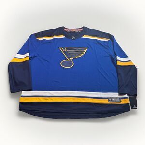 St Louis Blues Jersey Men’s 5XL Fanatics Breakaway NHL Hockey Logo Blue New